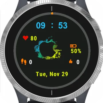 Fire Apple Garmin watch face preview