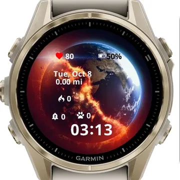 Fire Earth Garmin watch face preview