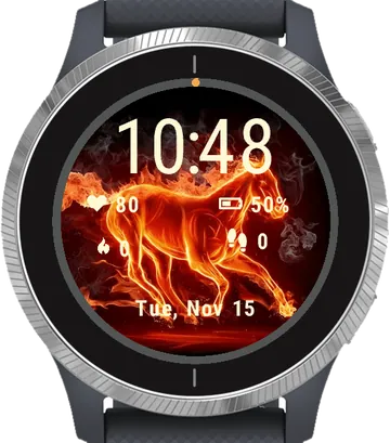 Fire Horse Garmin watch face preview