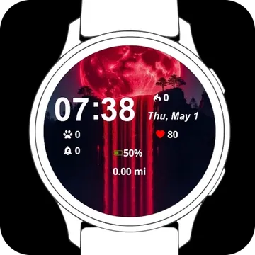 Fire Moon Garmin watch face preview