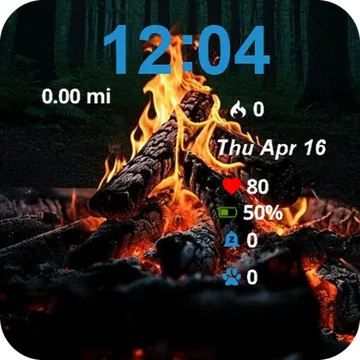Fire Woods Garmin watch face preview