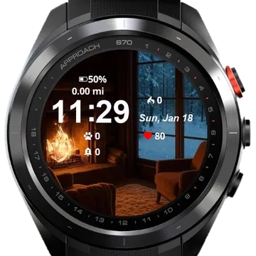 Fireplace Chair Garmin watch face preview