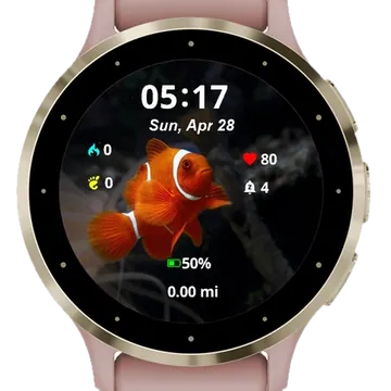 Fish Coral Garmin watch face preview