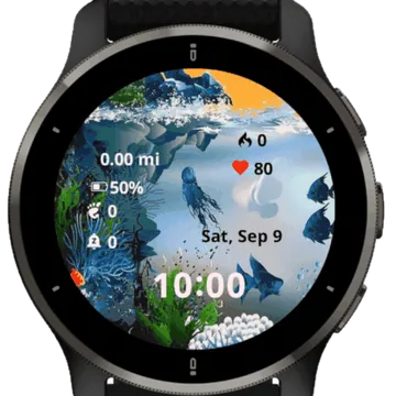 Fish in ocean Garmin watch face preview