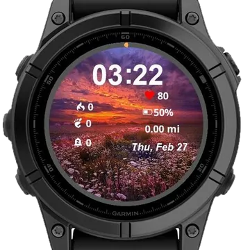 Floating Along the Edge of Dawn Garmin watch face preview