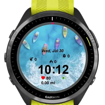 Floating Colors Garmin watch face preview