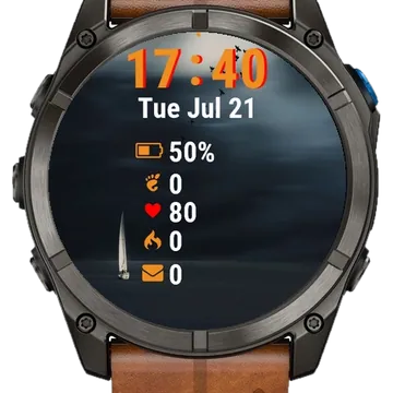 Flock Birds Flying Over Sailboat Garmin watch face preview
