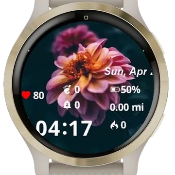 Flower Background Garmin watch face preview