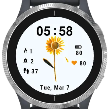 Flower Coffee Garmin watch face preview