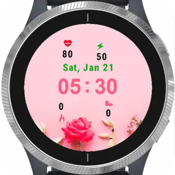Flower Portrait Garmin watch face preview