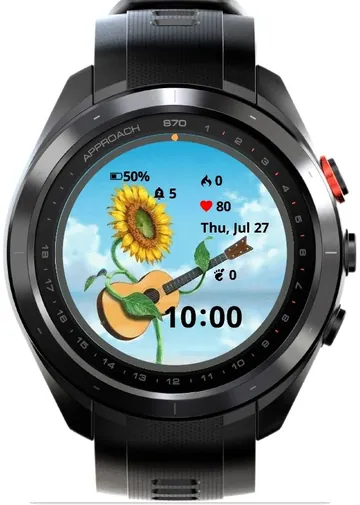 Flower Song Garmin watch face preview