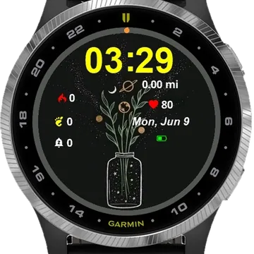 Flower Vase Garmin watch face preview