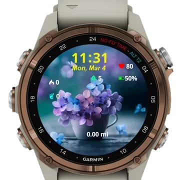 Flower Wallpapers Garmin watch face preview