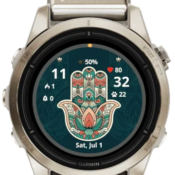 Flower ZF Garmin watch face preview