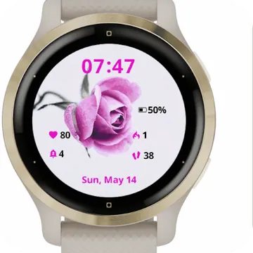 Flower Garmin watch face preview