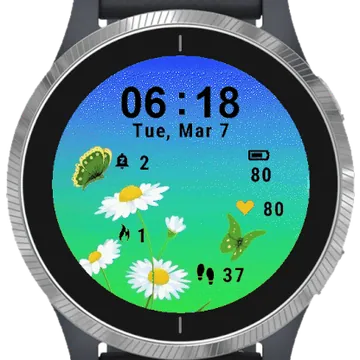 Flowers Garmin watch face preview