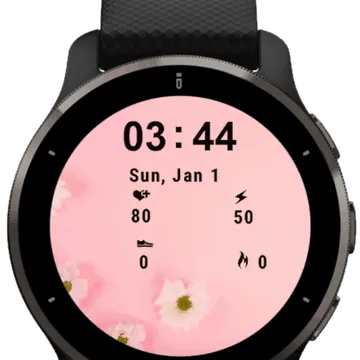 Flowers Garmin watch face preview