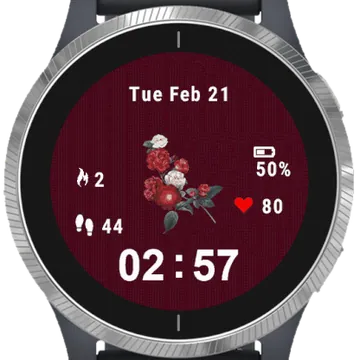 Flowers Garmin watch face preview