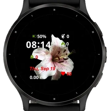 Flowers Garmin watch face preview