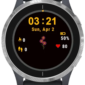 Flowers Garmin watch face preview