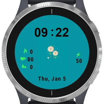 Flowers Background Garmin watch face preview