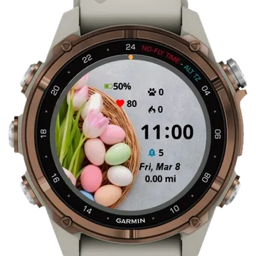 Flowers Eggs Garmin watch face preview