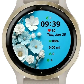 Flowers Nature Garmin watch face preview