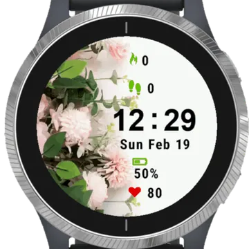 Flowers Pink Garmin watch face preview