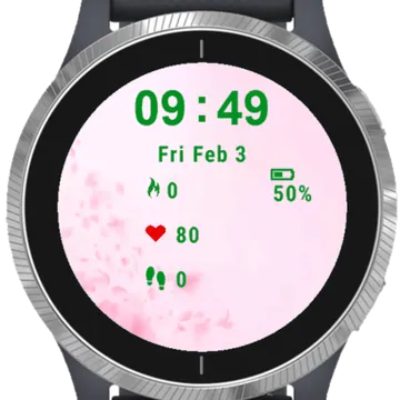 Flowers Pink Garmin watch face preview