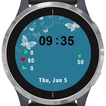 Flowers Portrait Garmin watch face preview