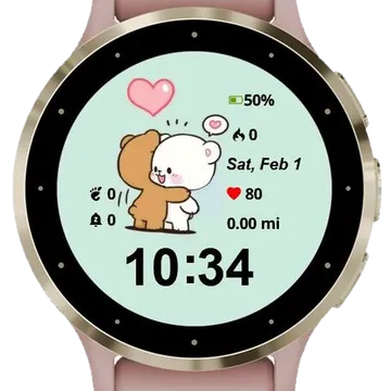 Fluffy Love Garmin watch face preview