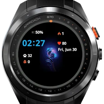 Fly Butterfly Garmin watch face preview