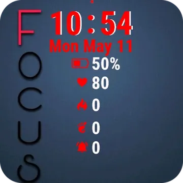 Focus Garmin watch face preview