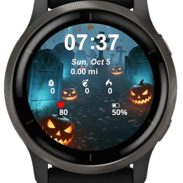 Foggy Graveyard Garmin watch face preview