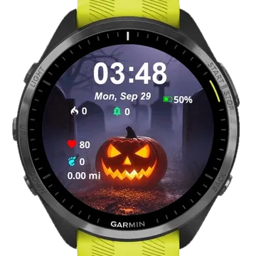Foggy Graveyard Garmin watch face preview
