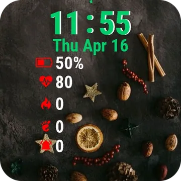 Food Dark Garmin watch face preview
