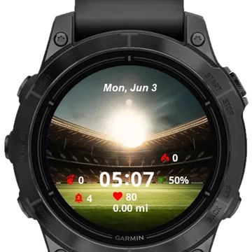 Football Stadium Night Garmin watch face preview