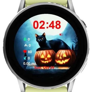 Forest Backdrop Halloween Garmin watch face preview