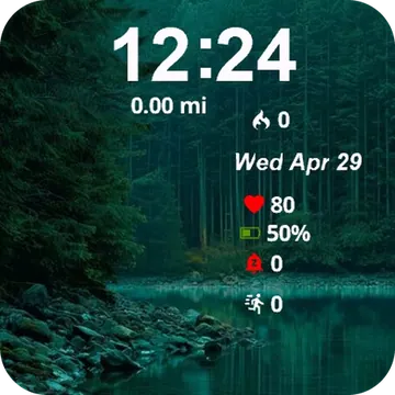 Forest Filled Trees Garmin watch face preview