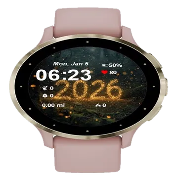 Forest Fireflies Middle Garmin watch face preview