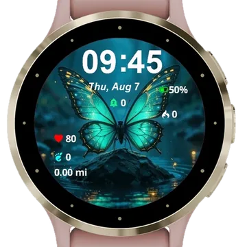Forest Glow Garmin watch face preview