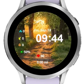 Forest Path Garmin watch face preview