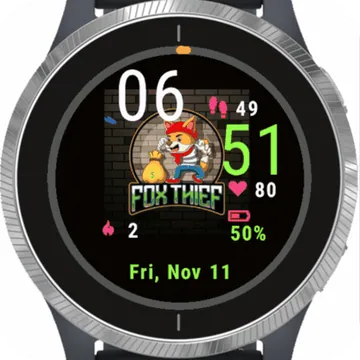 Fox Thief Garmin watch face preview