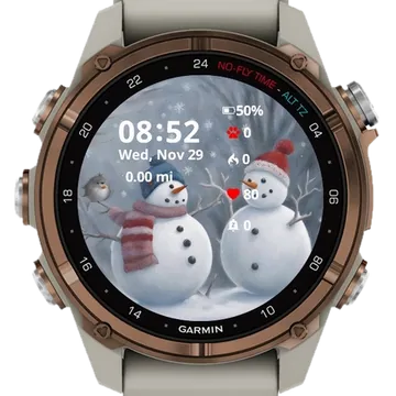 Frosty Friends Garmin watch face preview