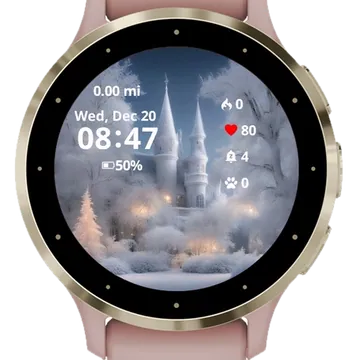 Frosty Wonderland Garmin watch face preview