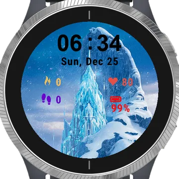 Frozen Castel Garmin watch face preview