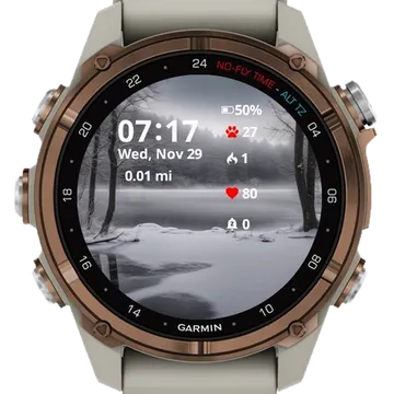 Frozen lake Garmin watch face preview