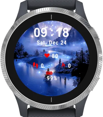 Frozen Lake Garmin watch face preview