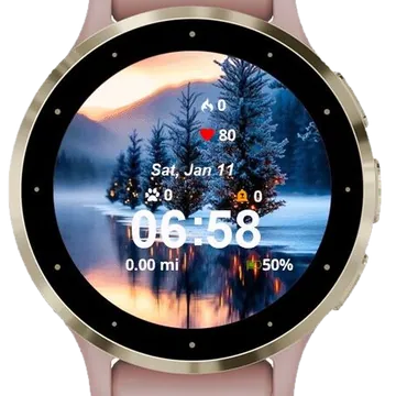 Frozen Serenity Garmin watch face preview