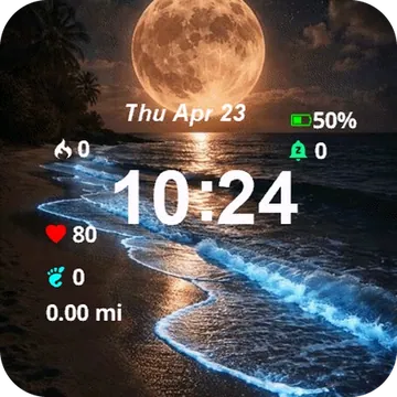 Full Moon Garmin watch face preview